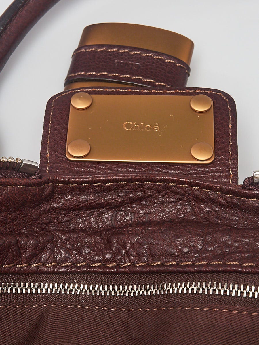 Chloe Dark Brown Leather Paddington Medium Satchel Bag | Yoogi's