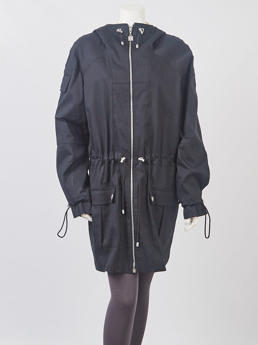 Chanel Black Cotton Nylon Hooded Rain Jacket w Removable Vest Size 10 42 Yoogi s Closet