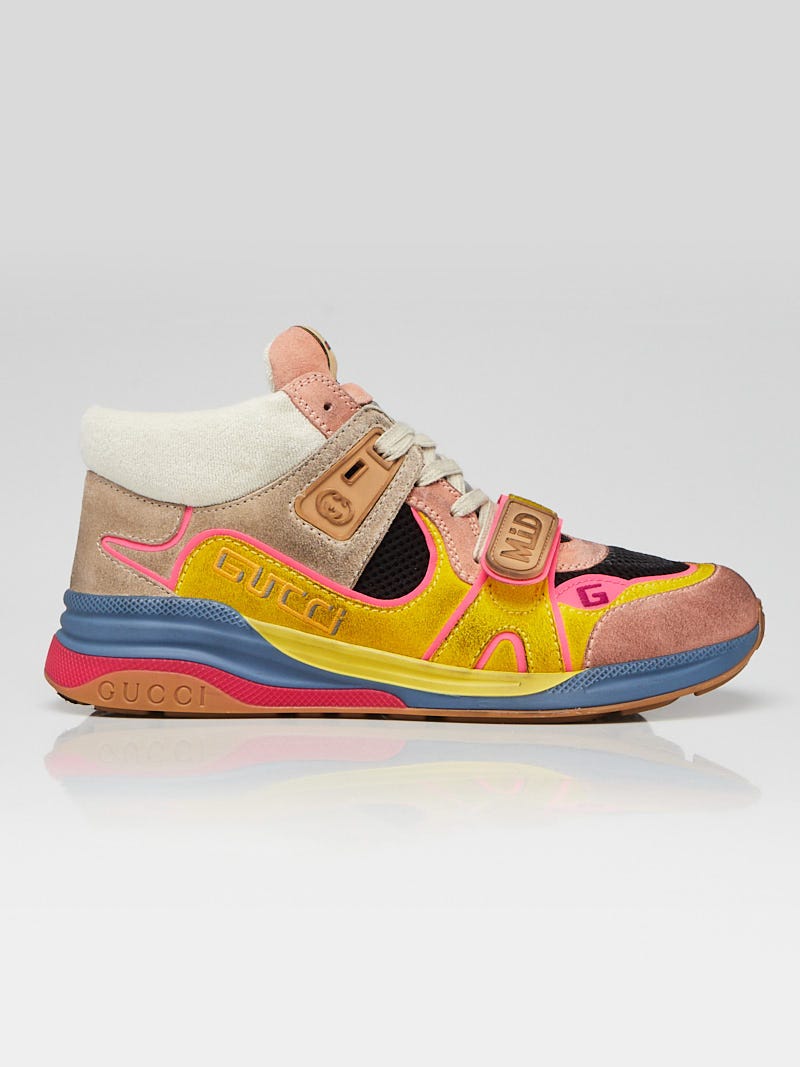 Gucci Multicolor Mesh Suede Ultrapace Sneakers Size 6.5 37 Yoogi s Closet