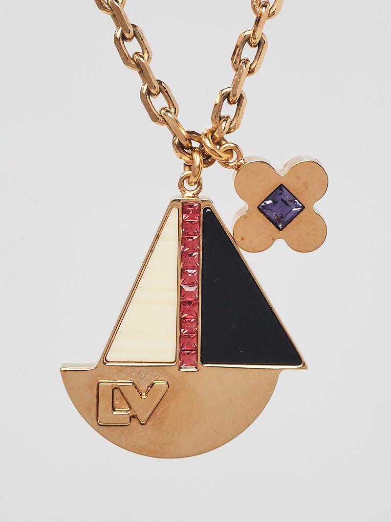 Louis Vuitton Crystal & Resin 'Float Your Boat' Pendant Necklace