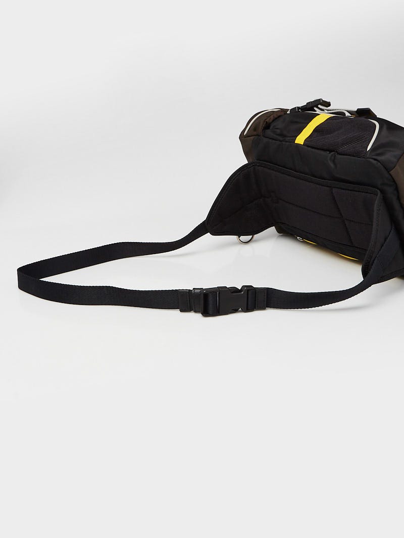 Burberry Brown/Black Nylon Leo Belt Pouch Crossbody Bag