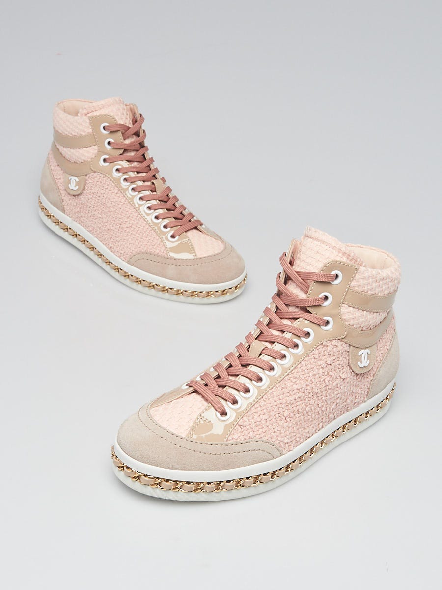 Chanel pink hotsell high tops