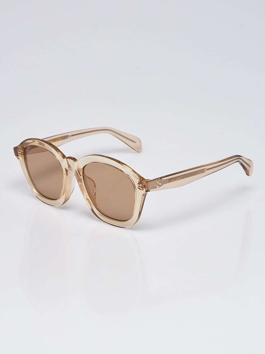 Celine Beige Acetate Oversized Sunglasses CL40017F Yoogi s Closet