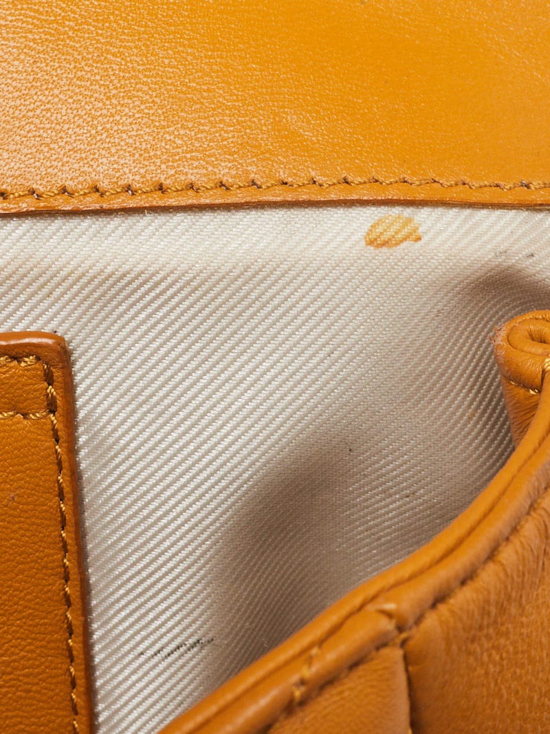 Yves Saint Laurent Yellow Matelasse Leather Medium Punk