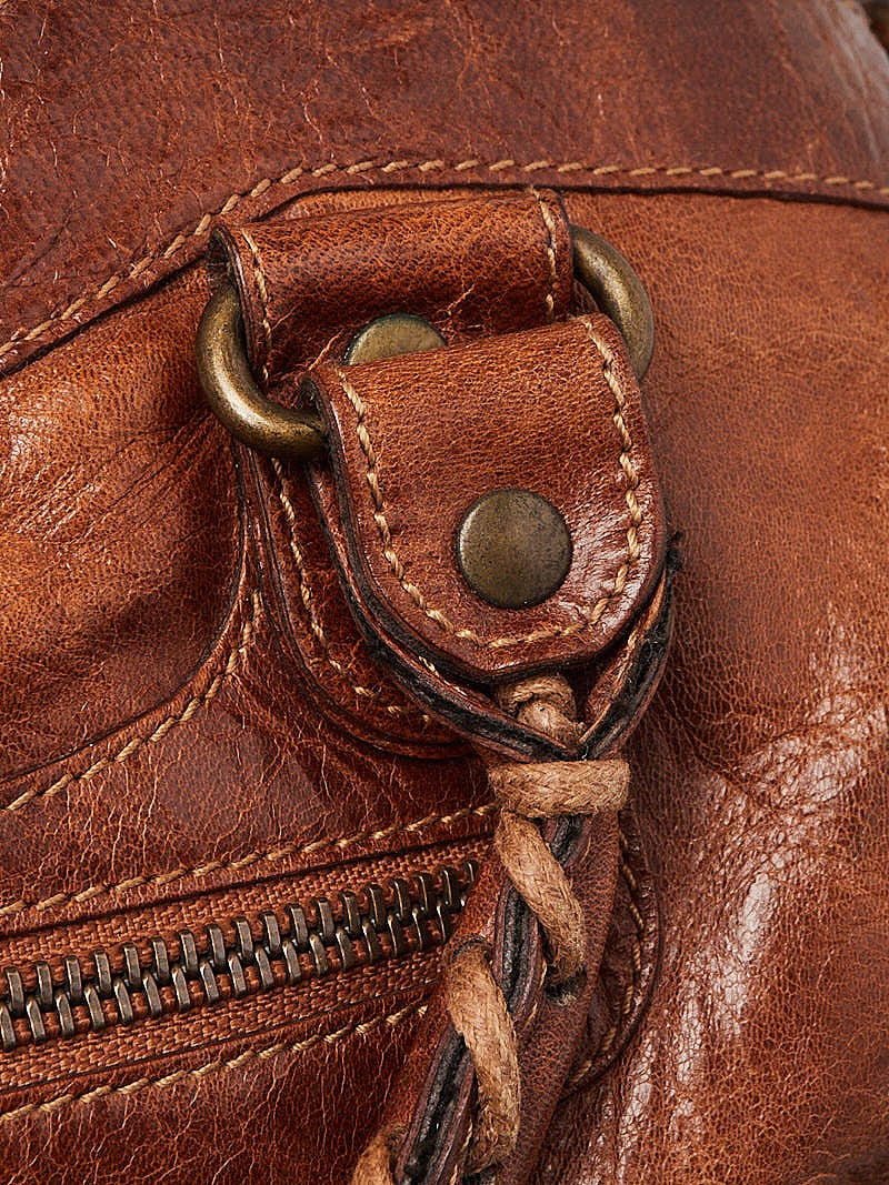 Balenciaga Chocolate Chevre Leather Flat Brass Le Dix Lariat Bag