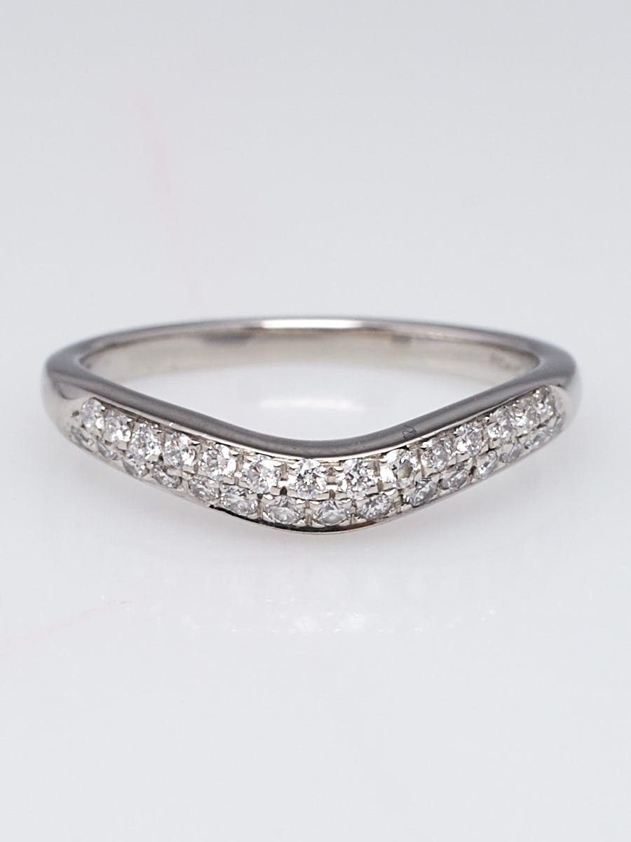 Bvlgari Platinum and Diamond Fedi Wedding Ring Size 3.5 - Yoogi's