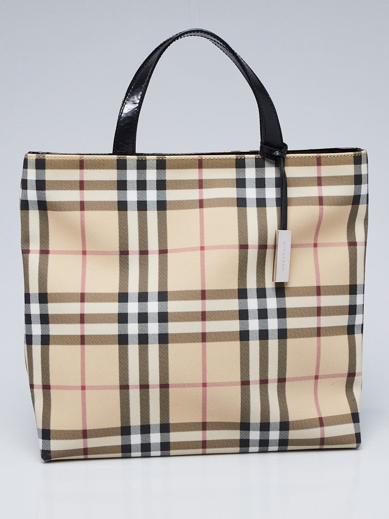 Burberry coated outlet canvas tote