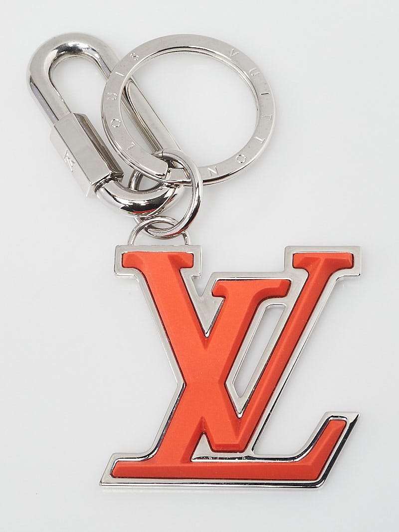 Louis Vuitton Orange Rubber Silvertone Metal LV Soft Bag Charm and Key  Holder - Yoogi's Closet