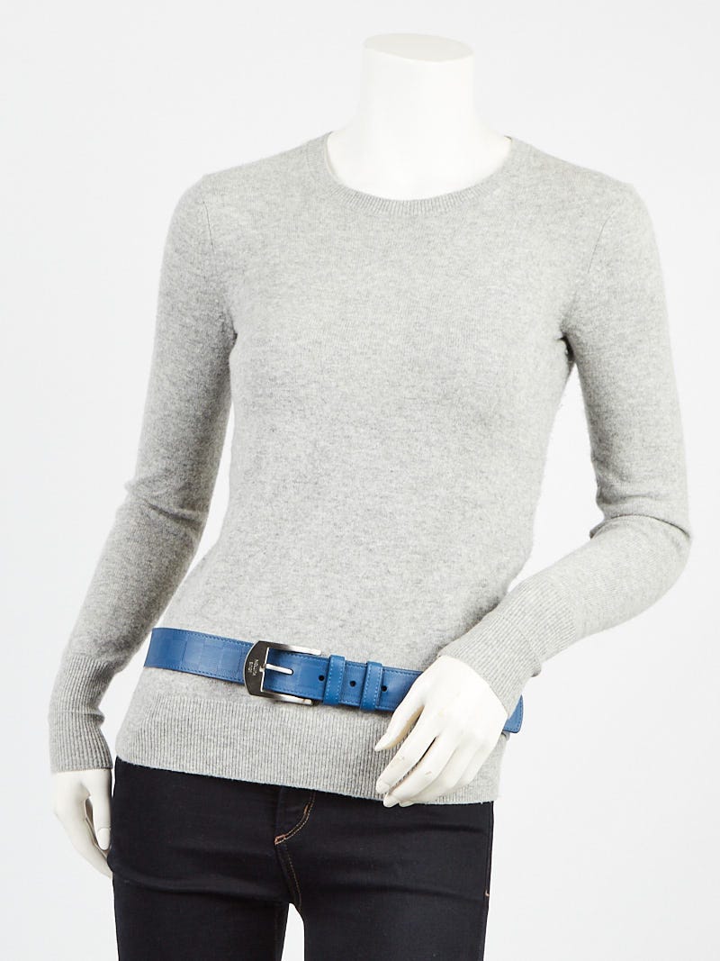 Louis Vuitton White/Grey Damier Infini Leather Boston Reversible Belt Size 90/36