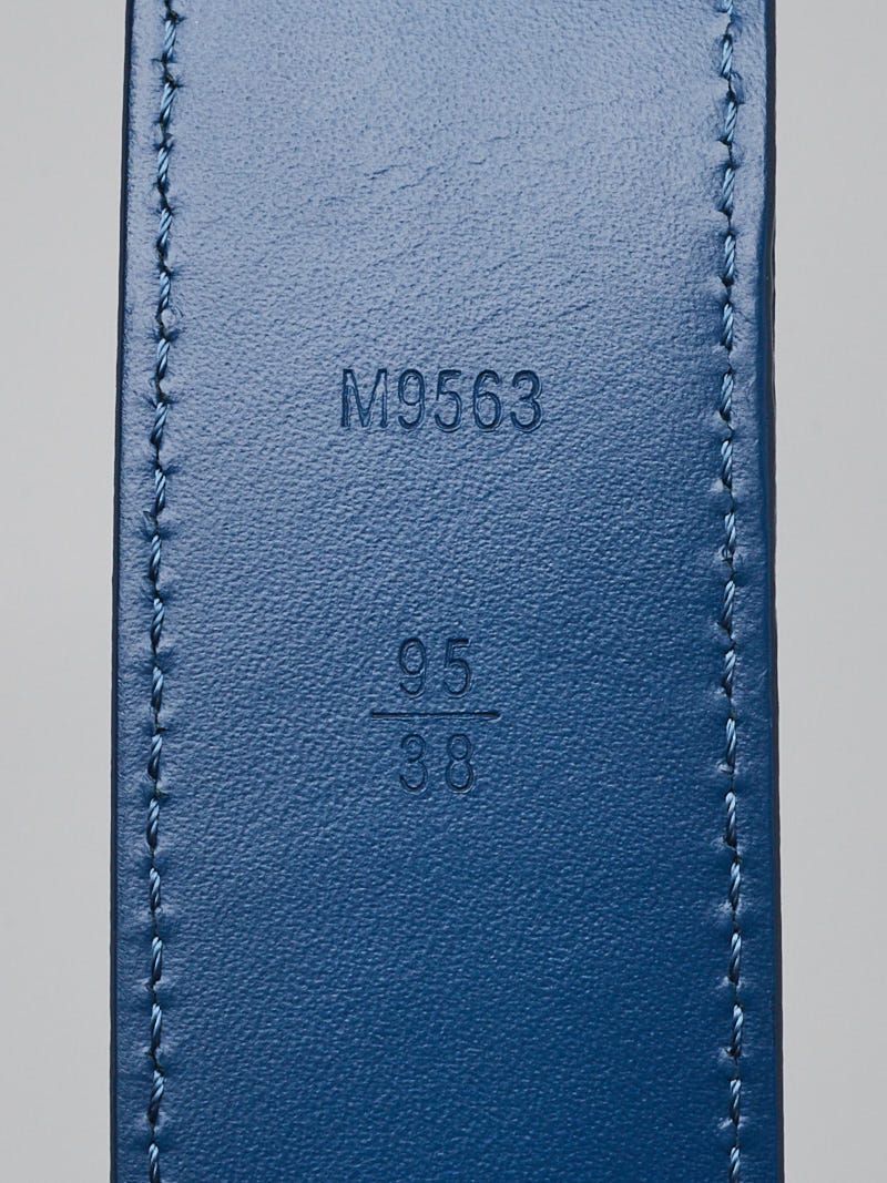 Louis Vuitton Blue Damier Infini Leather Boston Reversible Belt Size 90/36  - Yoogi's Closet