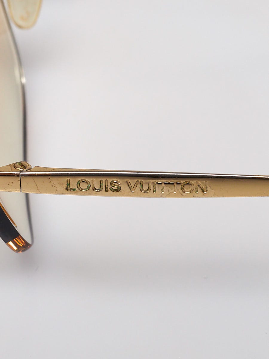 Louis Vuitton Goldtone Metal Magnolia Sunglasses Z0371U | Yoogi's