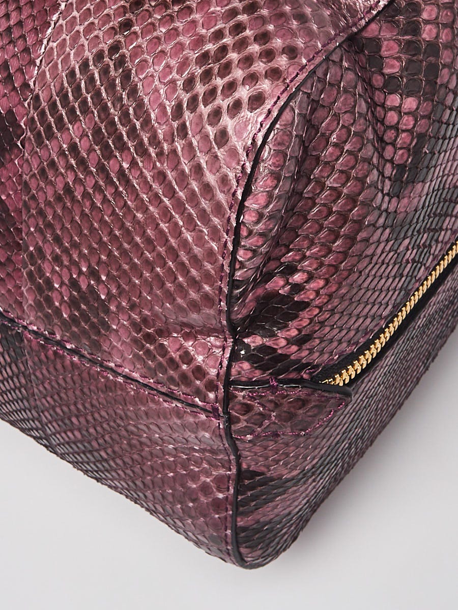 Burberry Purple Python Medium Alchester Bowling Bag Burberry Purple Python Medium Alchester Bowling Bag
