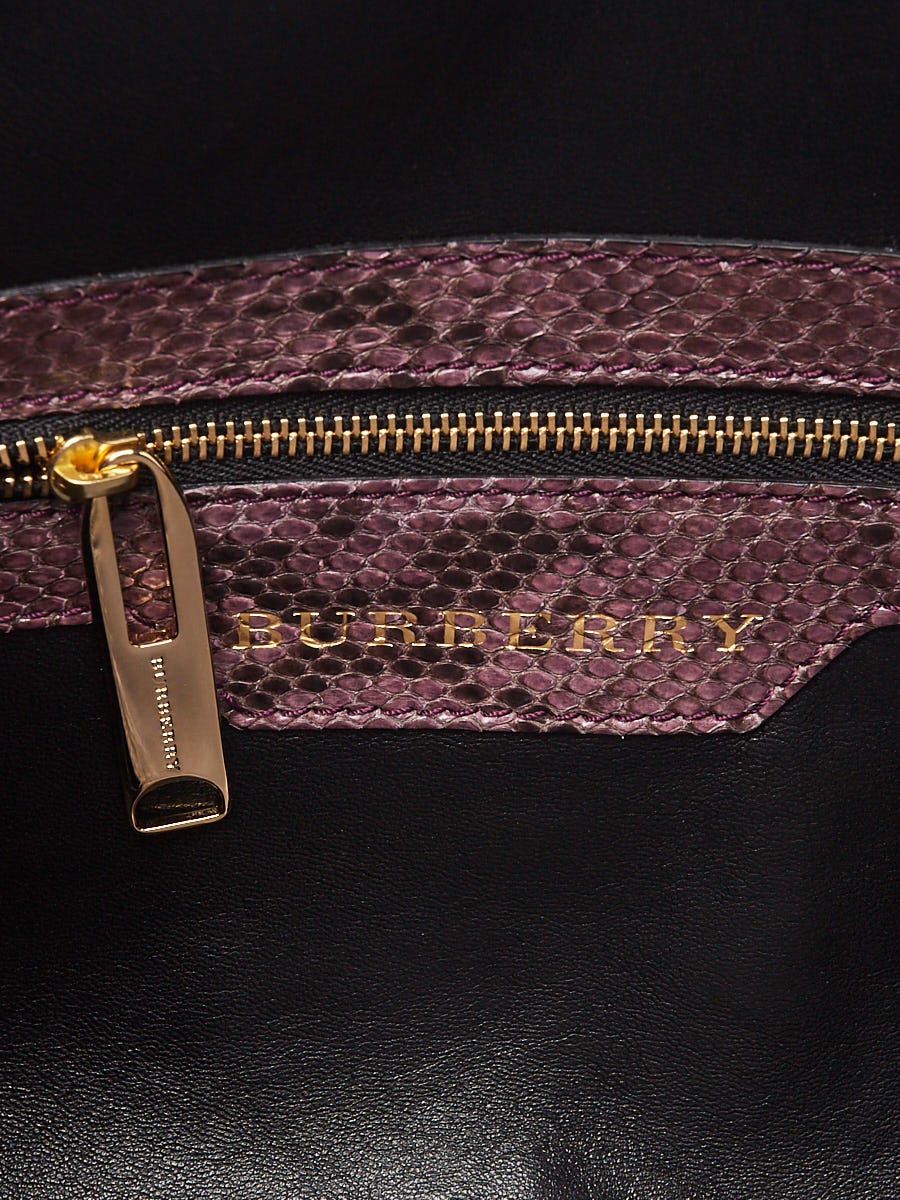 Burberry Purple Python Medium Alchester Bowling Bag Burberry Purple Python Medium Alchester Bowling Bag