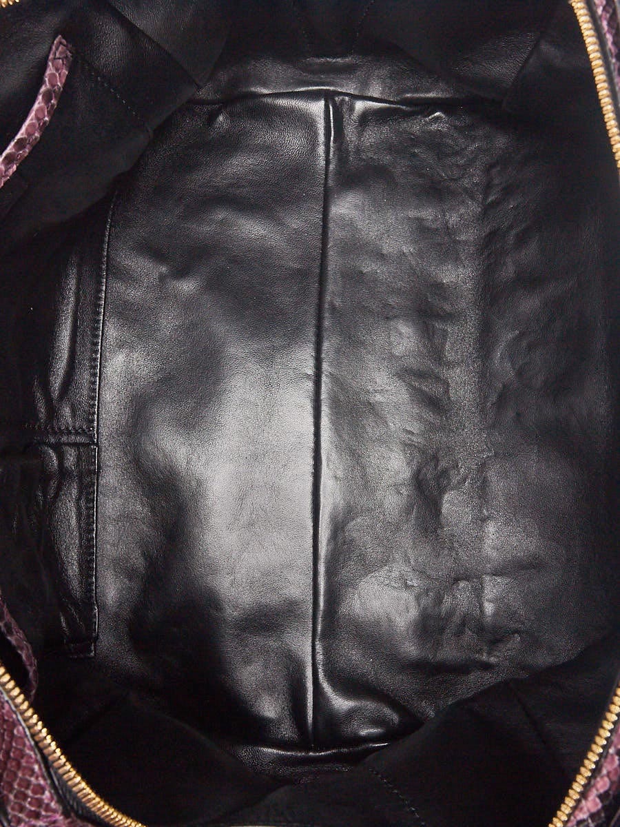 Burberry Purple Python Medium Alchester Bowling Bag Burberry Purple Python Medium Alchester Bowling Bag