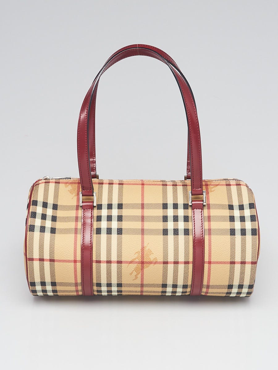 Burberry The Leather Barrel Bag In Red
