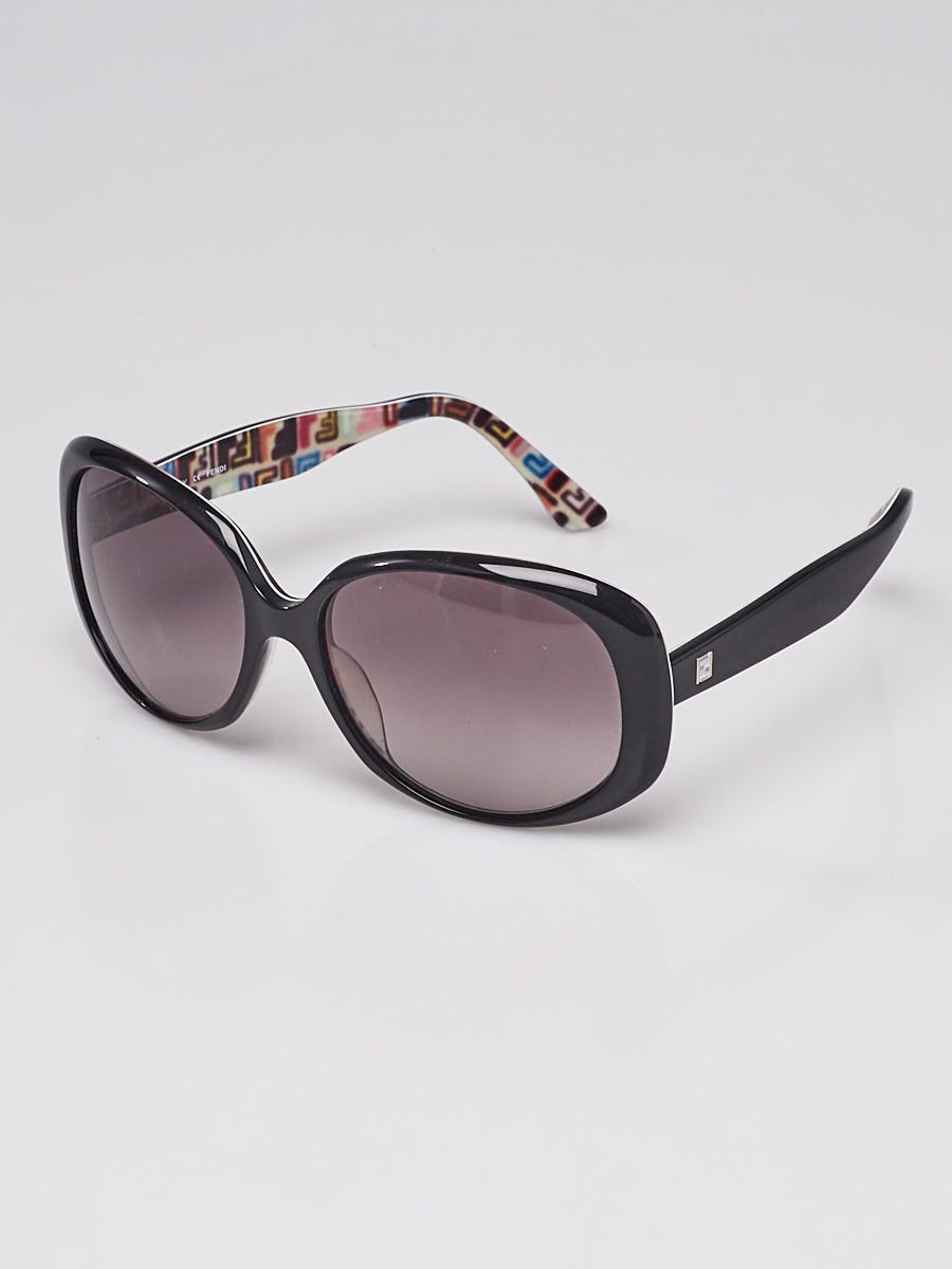 FENDI: sunglasses in acetate with logo - Black