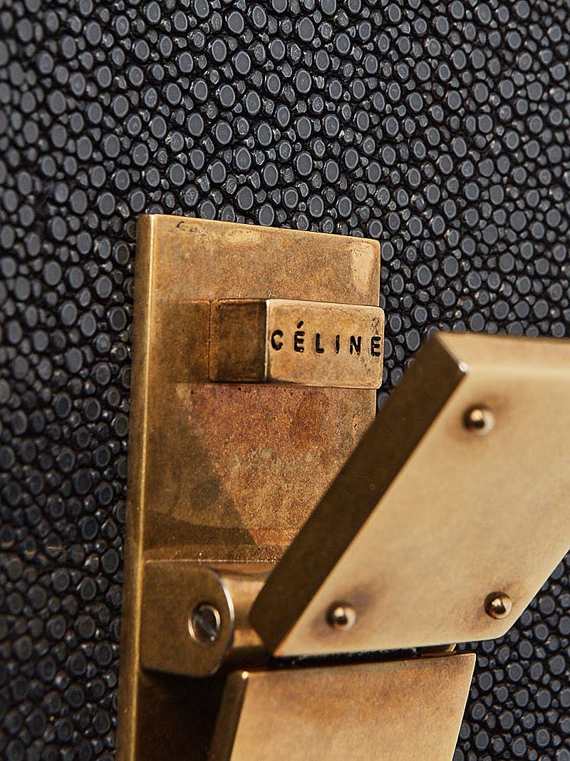 国内発送セリーヌボックスバッグ スティングレイ Celine Black Stingray Mini Box Bag | Yoogi's Closet