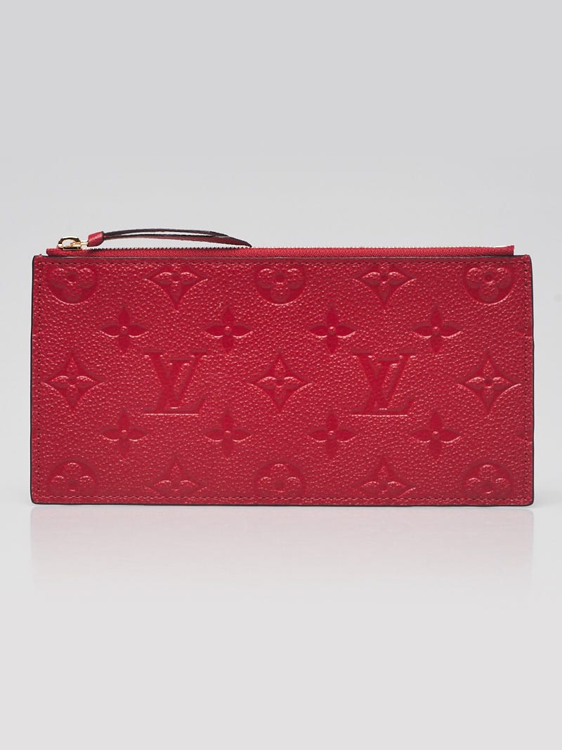 Louis Vuitton Scarlet Monogram Empreinte Leather Felicie Zip/Card