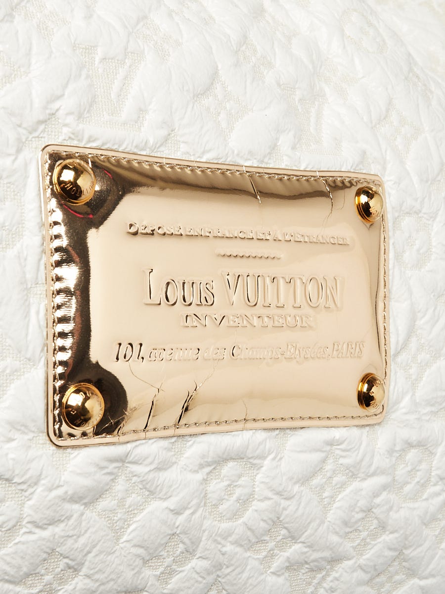 Louis Vuitton White Monogram Vinyl Squishy Tote Bag | Yoogi's Closet