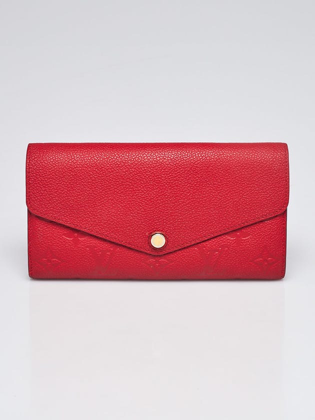 Louis Vuitton Cerise Monogram Empreinte Leather Sarah NM Wallet