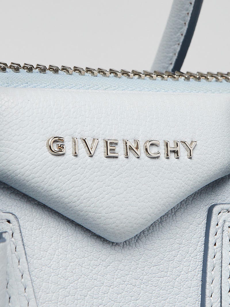 Givenchy Light Blue Sugar Goatskin Leather Mini Antigona Bag