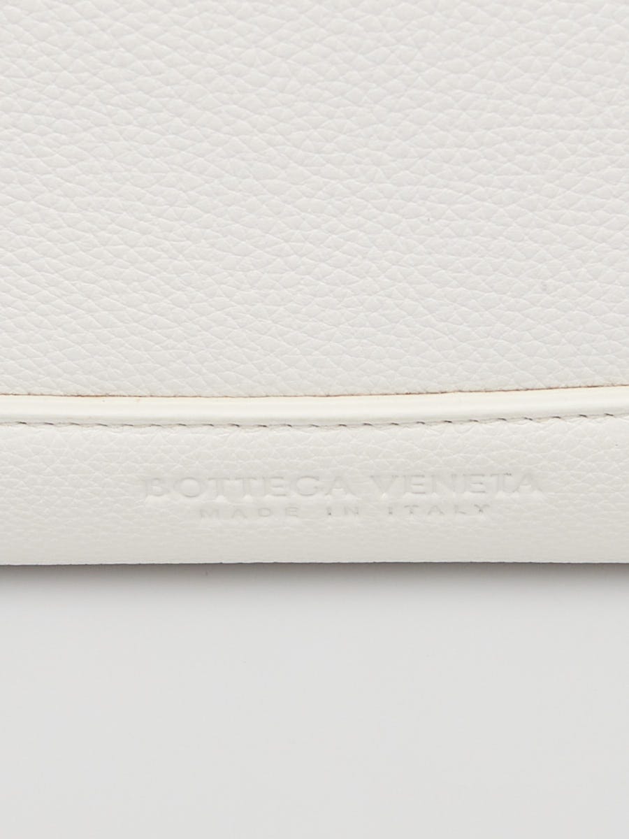 Bottega Veneta White Grainy Calf Leather Arco Tote Bag