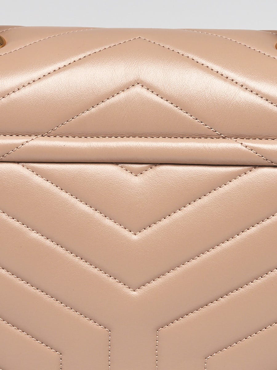 Yves Saint Laurent Beige Chevron Quilted Leather Medium LouLou Bag -  Yoogi's Closet