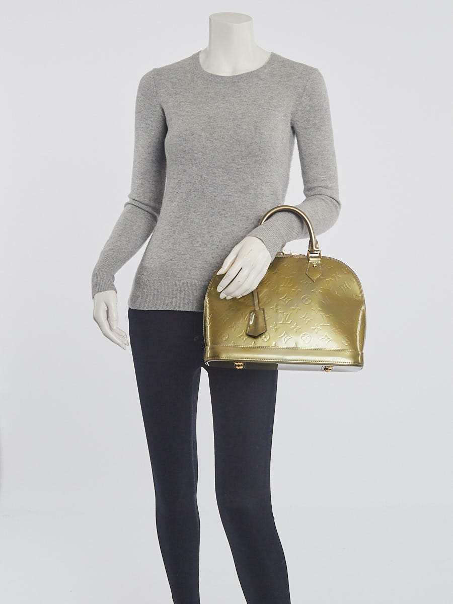 Louis Vuitton Gris Art Deco Monogram Vernis Alma GM Bag at 1stDibs