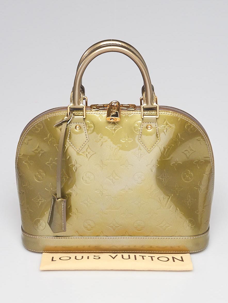 Authentic Louis Vuitton Vernis Alma PM in Dune