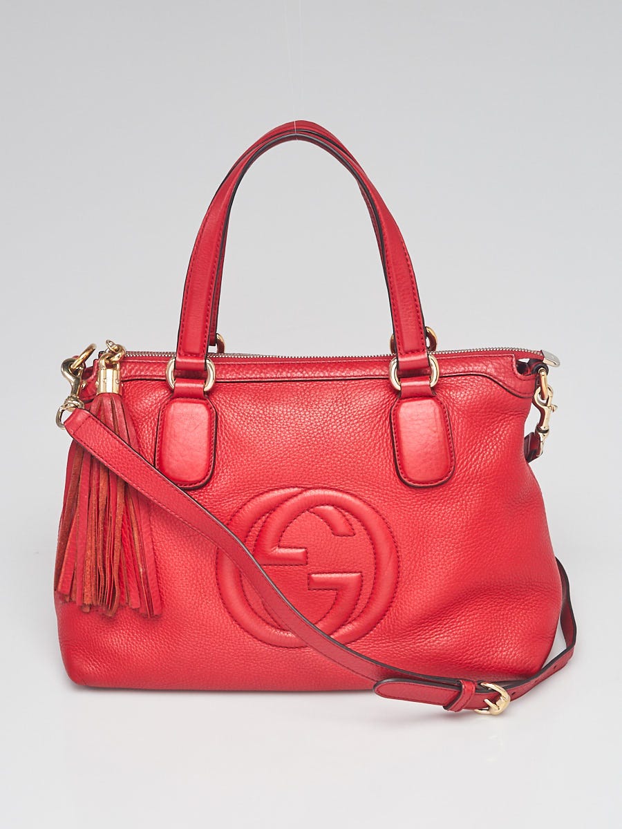 ハンドバッグ GUCCI HAND BAG (7742091DB0N 5823) フック クロージャー付き スモール トートバッグブラック レザー