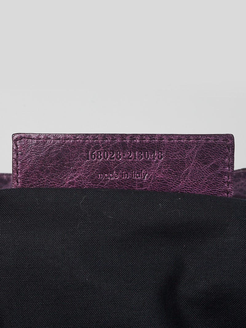 ハヒ゜カ Balenciaga Purple Lambskin Leather Motorcycle Part Time Bag