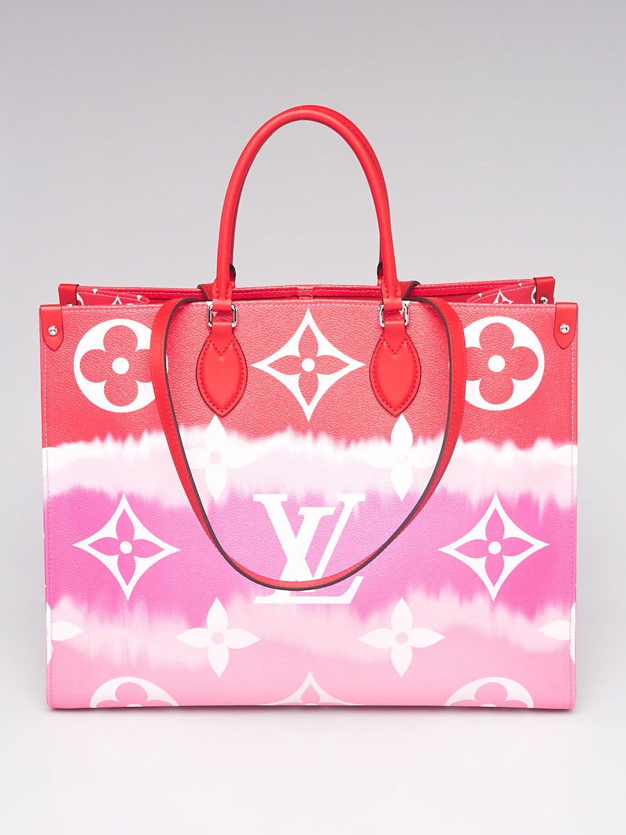 Louis Vuitton Red Monogram Giant Canvas Onthego GM Tote Bag