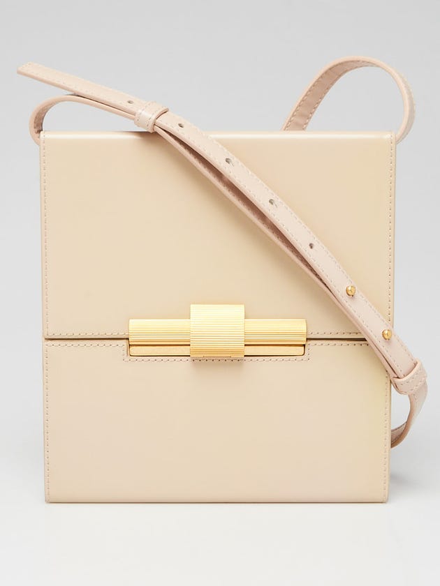 Bottega Veneta Beige Spazzolato Calfskin Leather Daisey Crossbody Bag