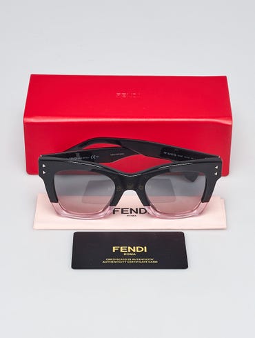 Authentic NWT Fendi FENDIRAMA Red Mirrored Round Women Sunglasses FF logo