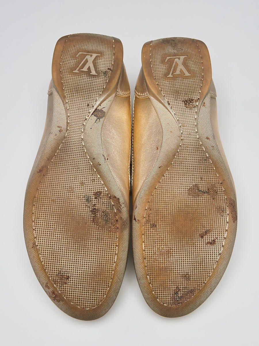 Louis Vuitton Gold Leather Monogram Energie Sneakers Size