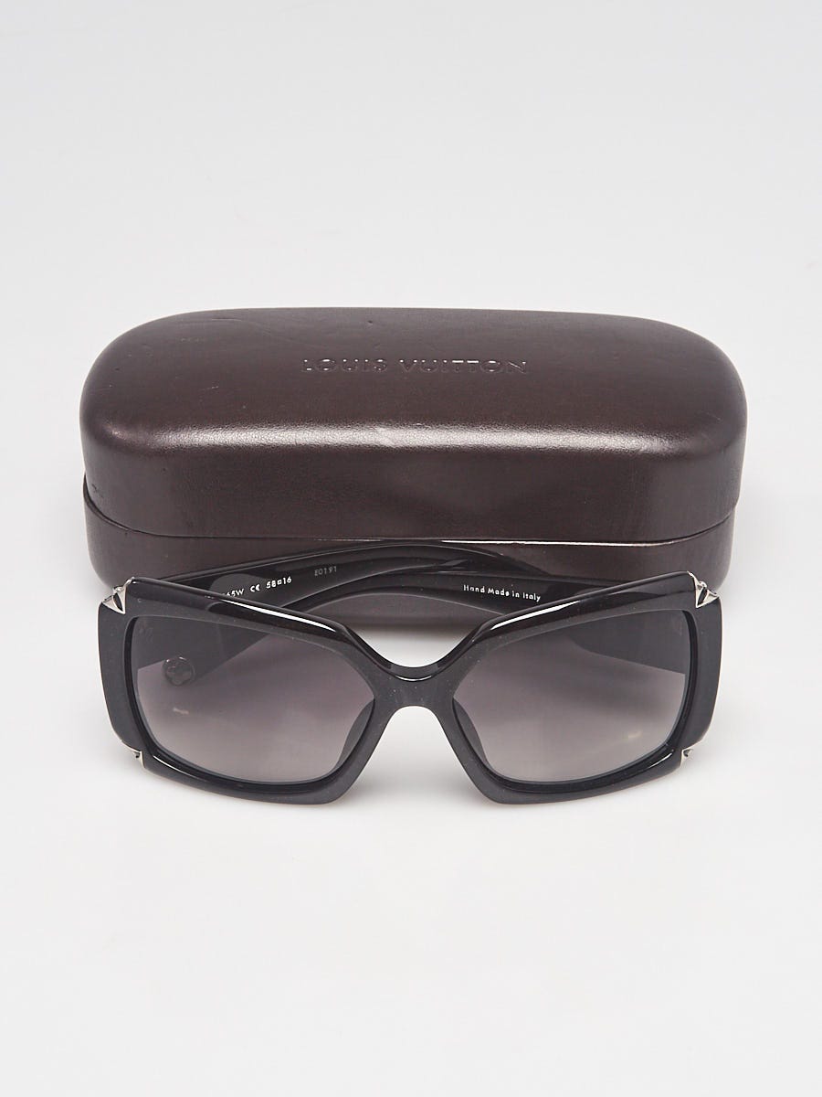 LOUIS VUITTON Acetate Hortensia Sunglasses Z0365W Black Glitter 107101