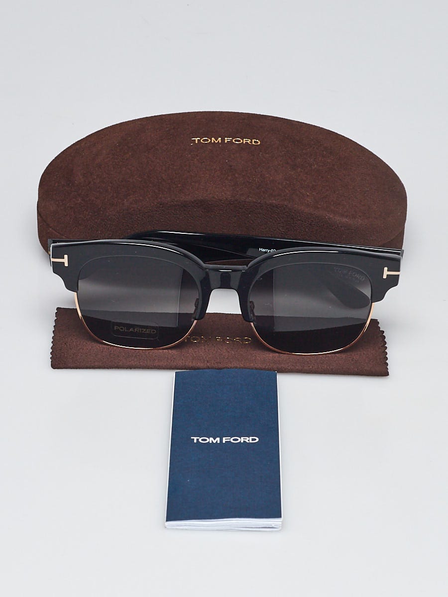 Tom Ford Black Acetate Frame Harry Sunglasses - TF597 | Yoogi's Closet