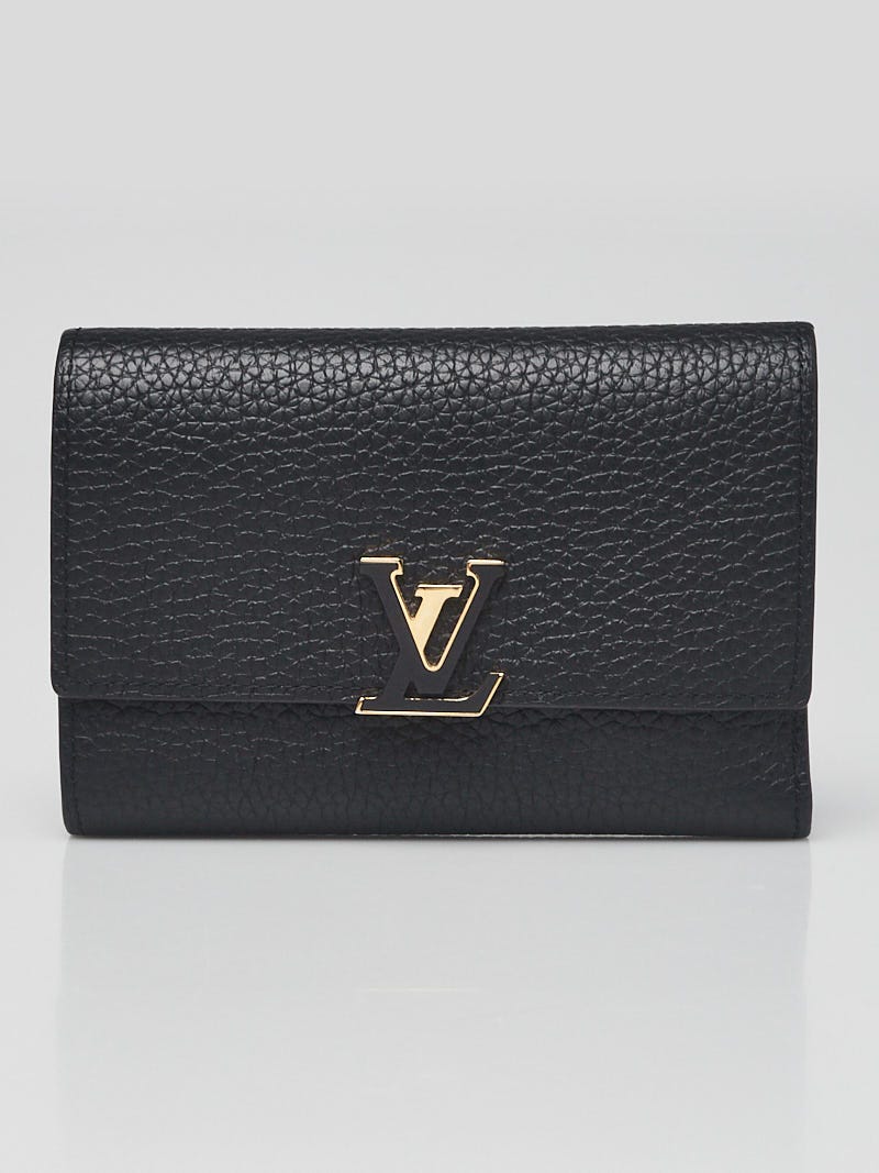 Louis Vuitton Black/Pink Taurillon Leather Capucines Wallet