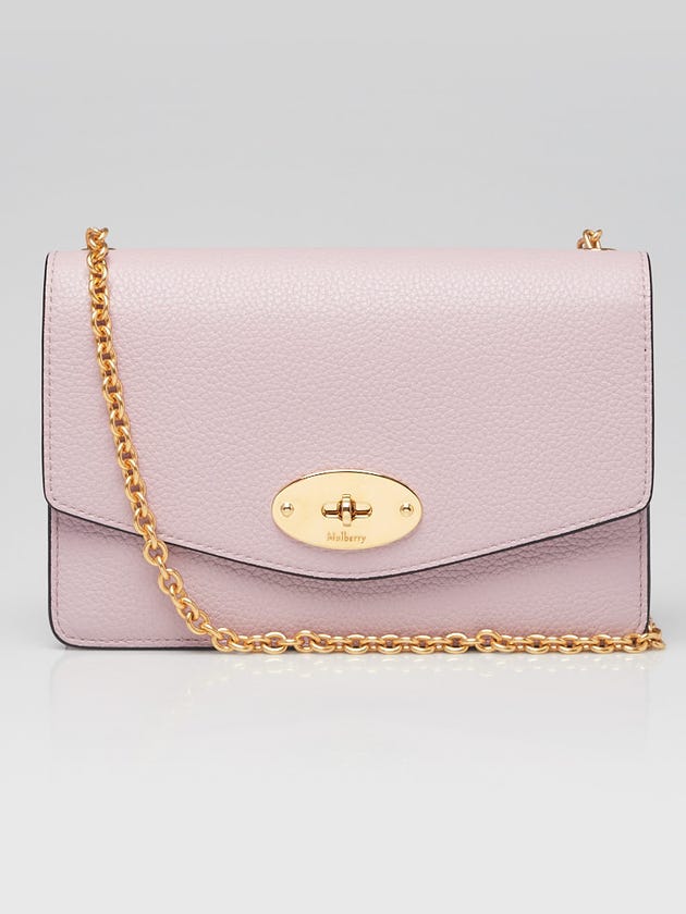 Mulberry Powder Pink Grained Leather Small Darley Crossbody Bag