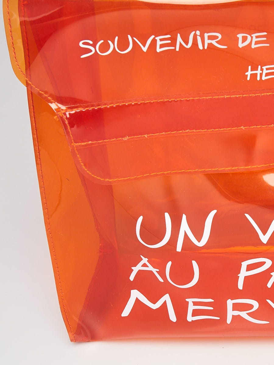Hermès Kelly 40 Transparent Vinyl Beach Bag Souvenir De L'Exposition