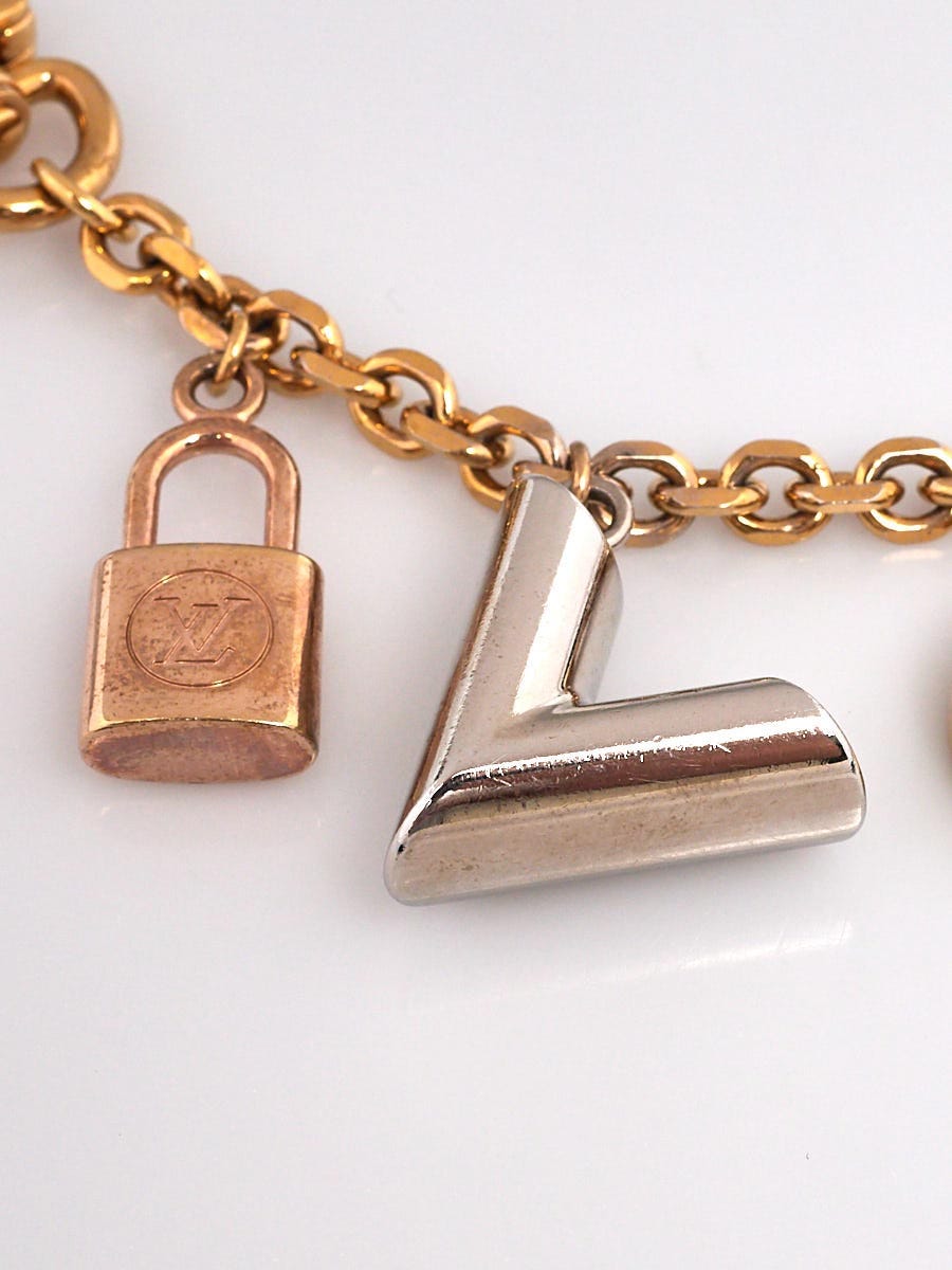 Louis Vuitton, Jewelry, New Louis Vuitton Silvertoned Lock On 2 Box Link  Chain Necklace