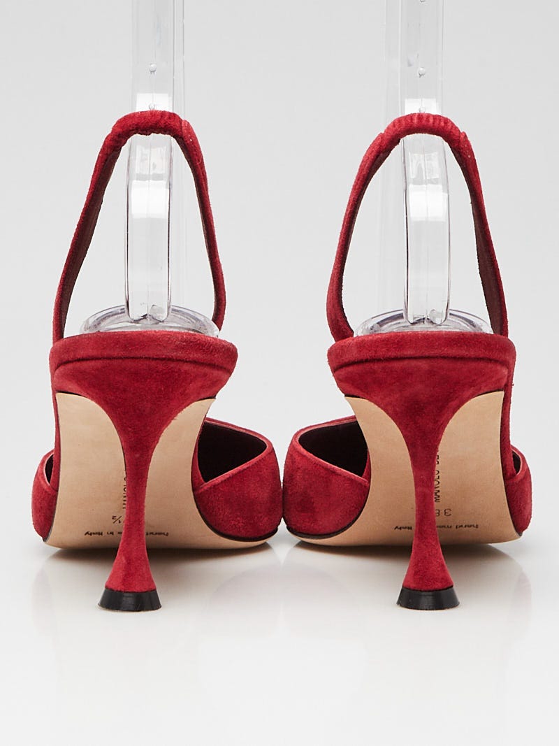 Red suede slingbacks on sale