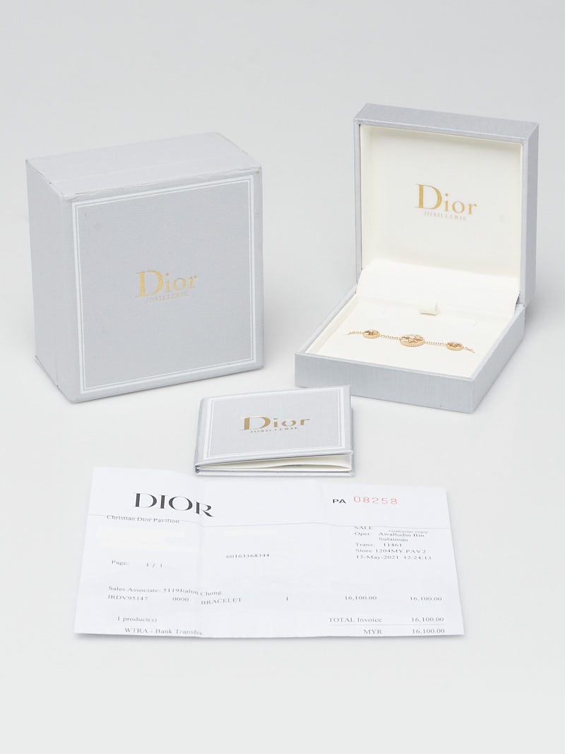 Dior Rose des Vents Diamond Turquoise 18K Yellow Gold Bracelet