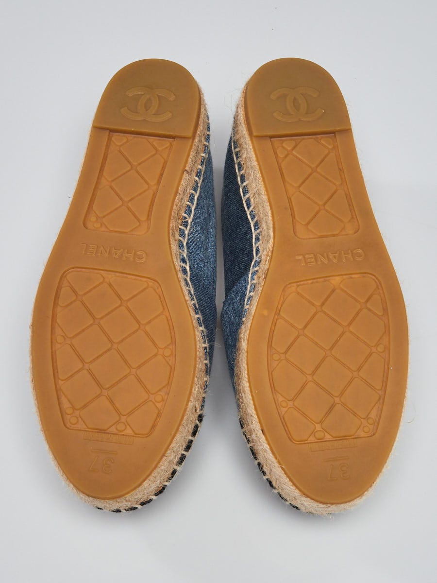 Louis Vuitton Blue Denim Monogram Thong Sandals Size 6.5/37 - Yoogi's Closet