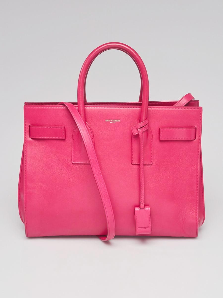 Yves Saint Laurent Pink Calfskin Leather Nano Sac de Jour Bag