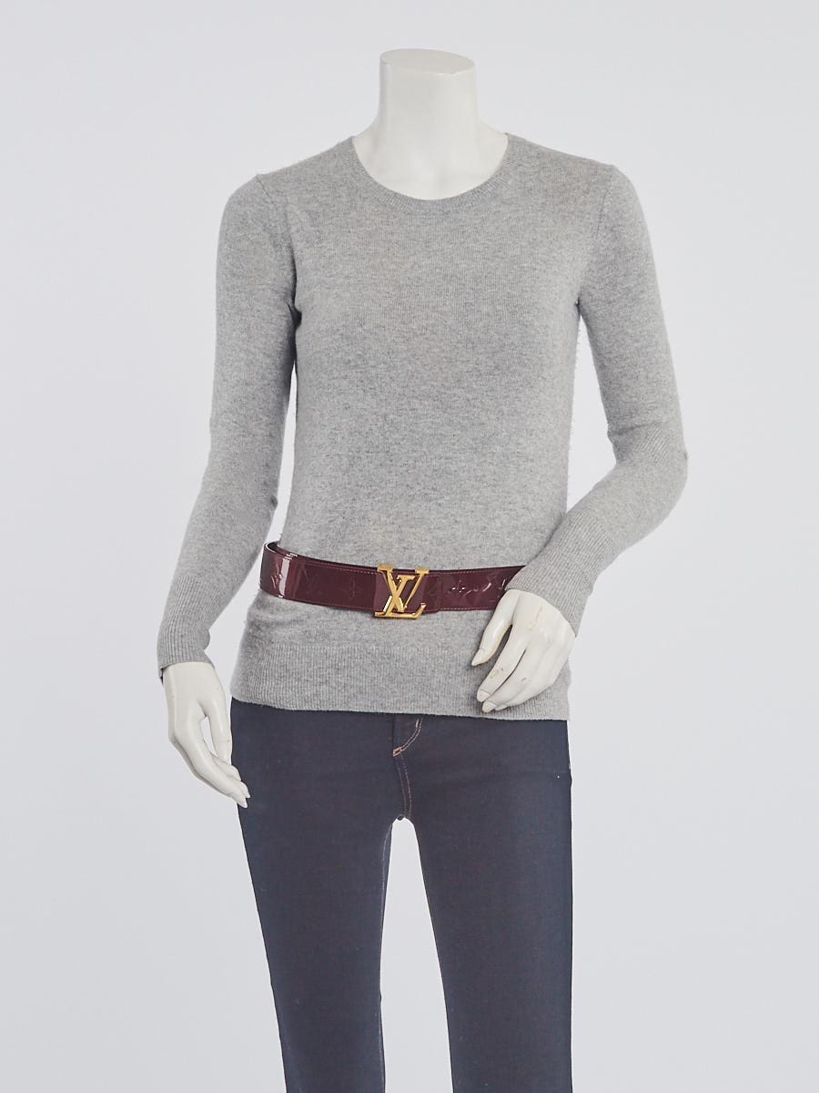 Louis Vuitton 40mm Amarante Monogram Vernis LV Facettes Belt Size 85 -  Yoogi's Closet