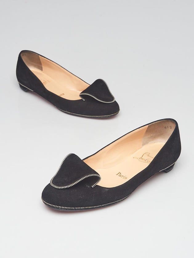 Christian Louboutin Black Suede Materna Ballet Flats Size 5/35.5