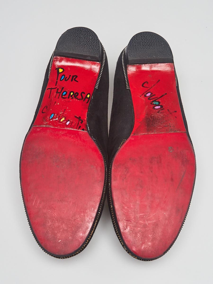 Christian Louboutin Black Suede Materna Ballet Flats Size 5/35.5