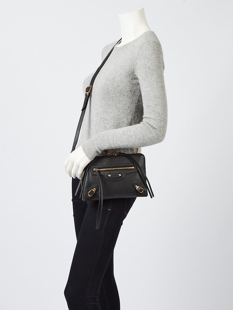 Balenciaga Black Pebbled Leather Neo Classic City Pouch Balenciaga Black Pebbled Leather Neo Classic City Pouch