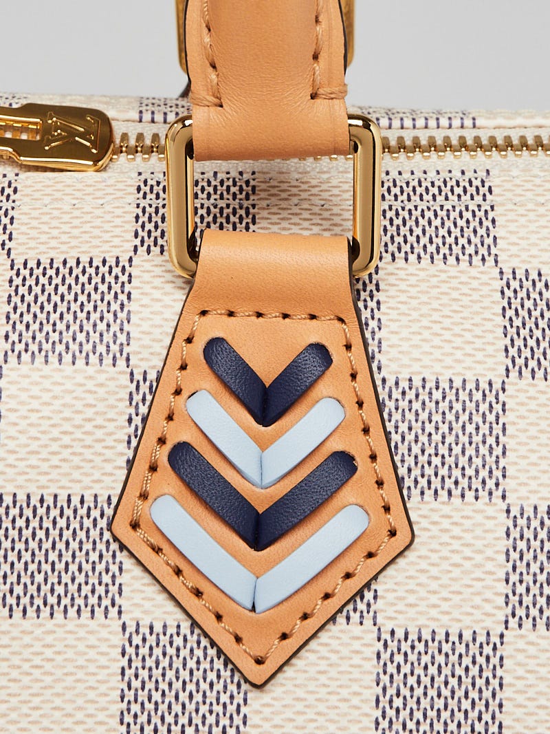 Louis Vuitton Damier Azur Canvas Braided Speedy 30 Bandouliere Bag